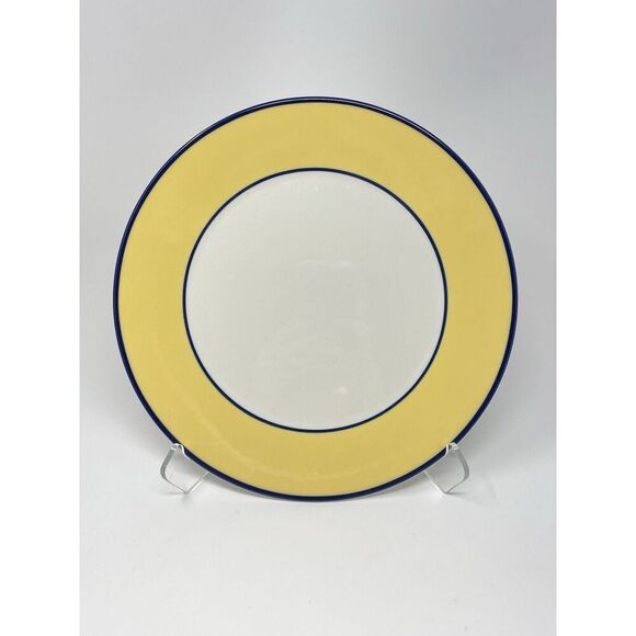 Pagnossin Ironstone Treviso Italy Spa Yellow Blue Charger Chop Plate 12” - Picture 1 of 6